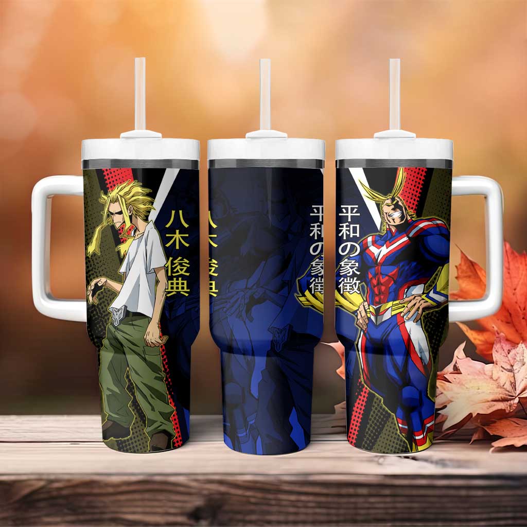 All Might Dual Form Tumbler With Handle Japanese Comic Book Style