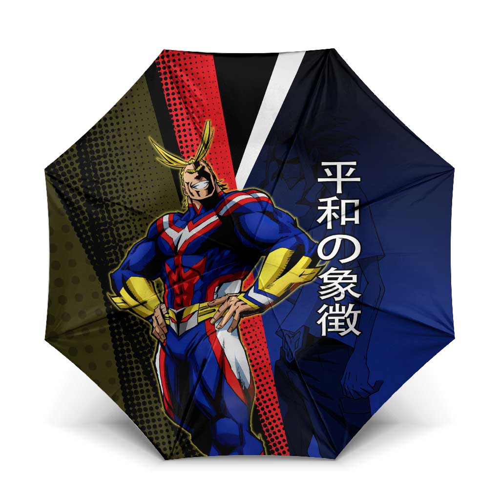 All Might Dual Form Umbrella Japanese Comic Book Style
