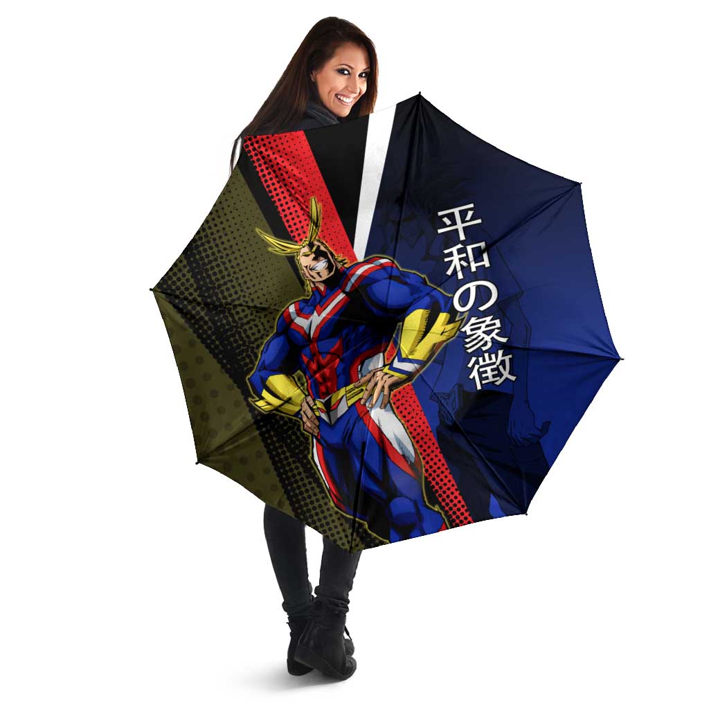 All Might Dual Form Umbrella Japanese Comic Book Style