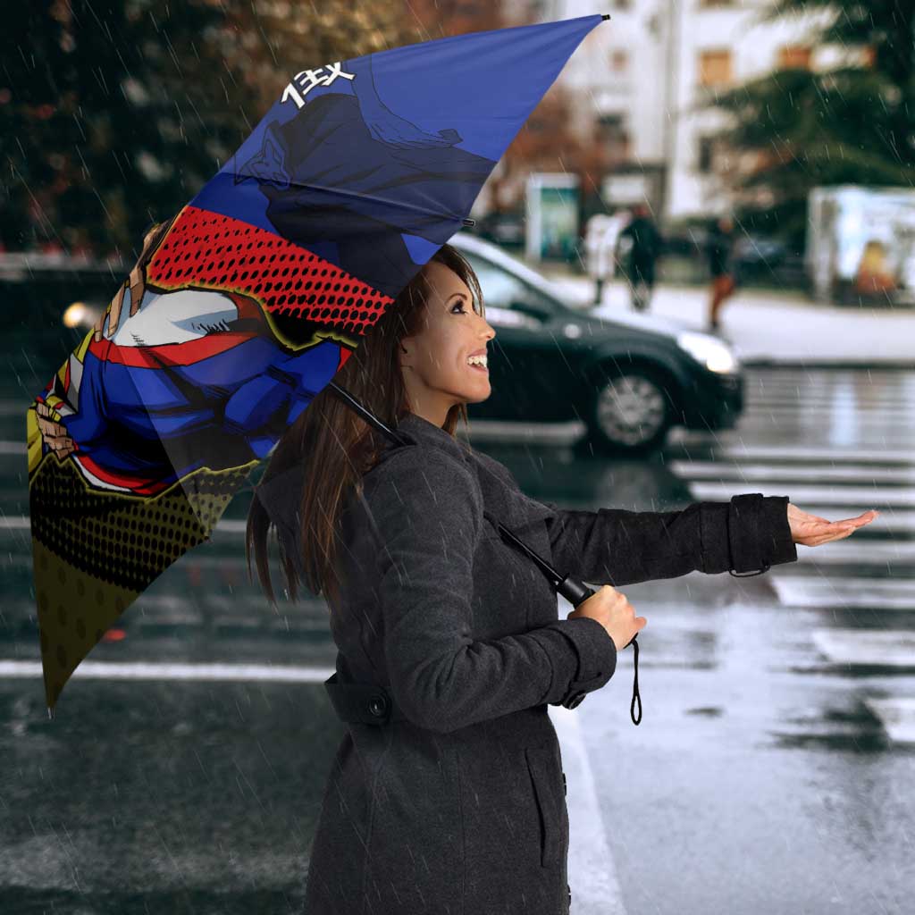All Might Dual Form Umbrella Japanese Comic Book Style