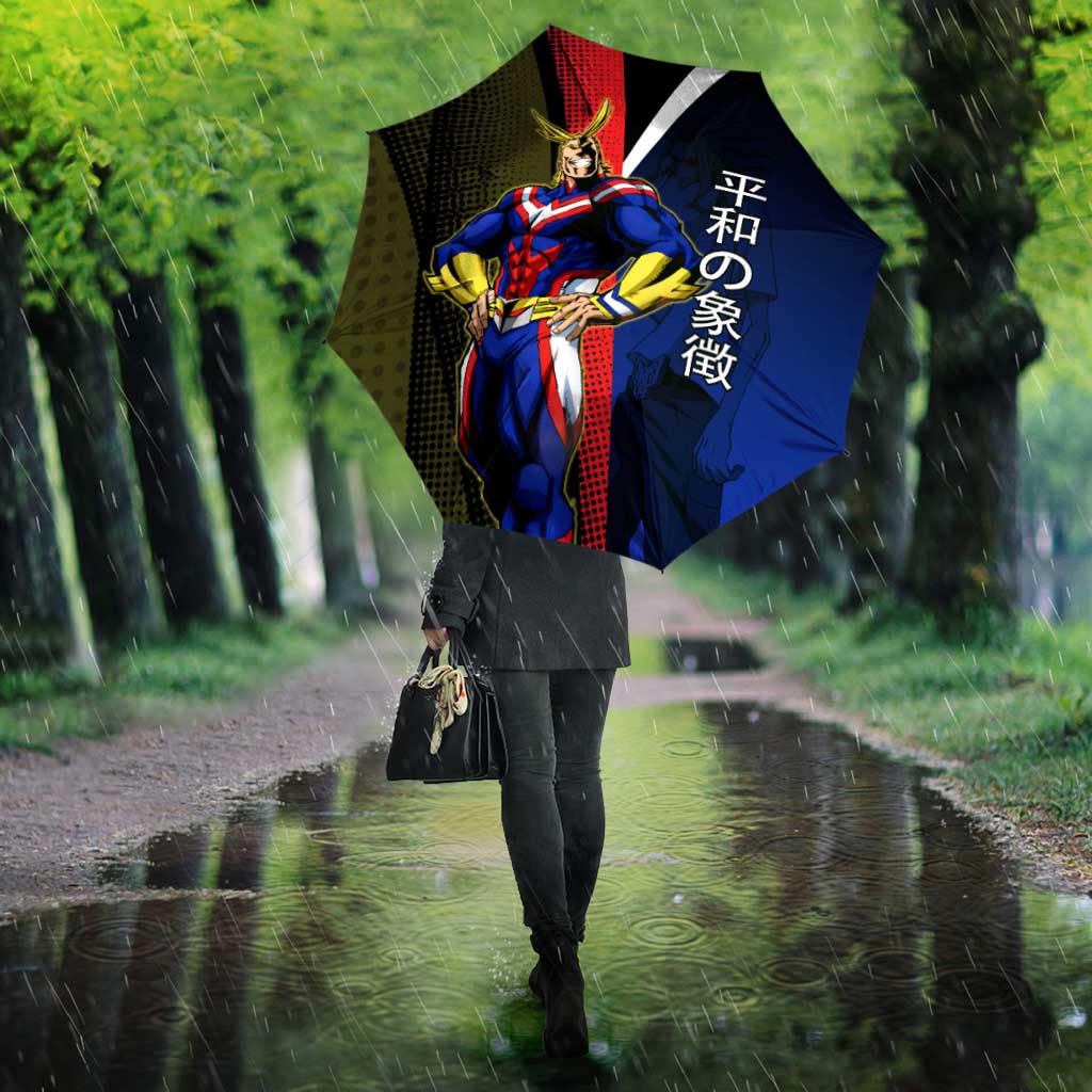 All Might Dual Form Umbrella Japanese Comic Book Style