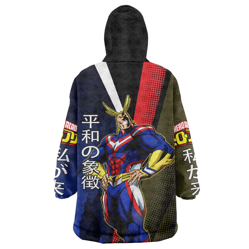 All Might Dual Form Wearable Blanket Hoodie Japanese Comic Book Style