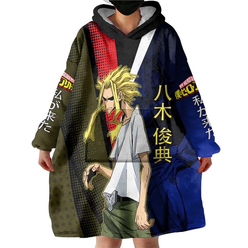 All Might Dual Form Wearable Blanket Hoodie Japanese Comic Book Style