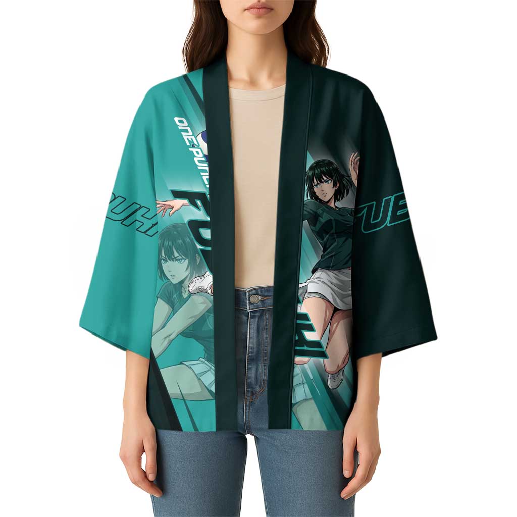 Personalized Fubuki Volleyball Design Kimono with Teal Athletic Theme and Dynamic Action Pose