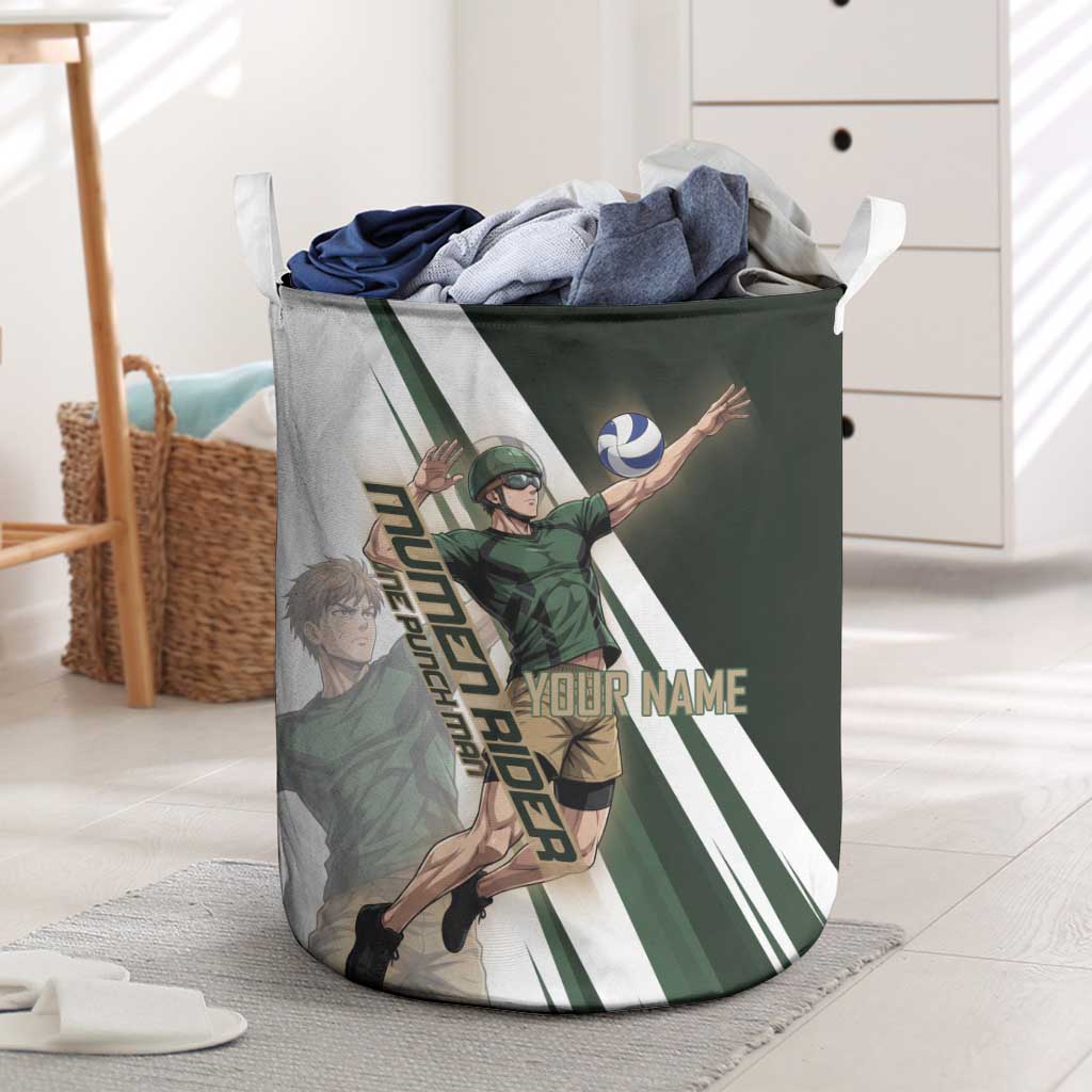 Personalized Mumen Rider Volleyball Laundry Basket Saitama Anime