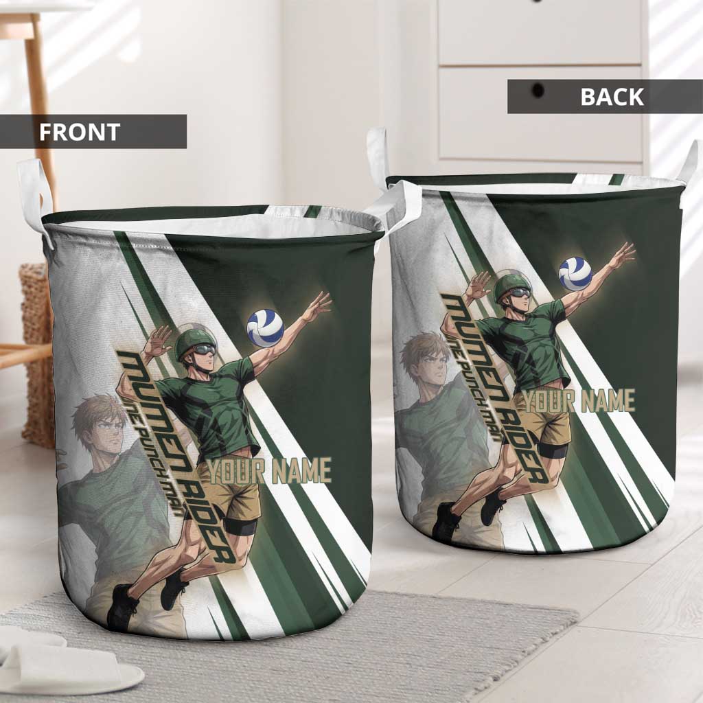 Personalized Mumen Rider Volleyball Laundry Basket Saitama Anime