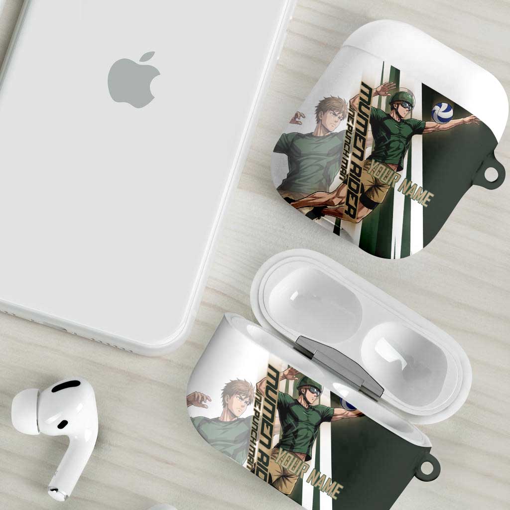 Personalized Mumen Rider Volleyball AirPods Case Saitama Anime