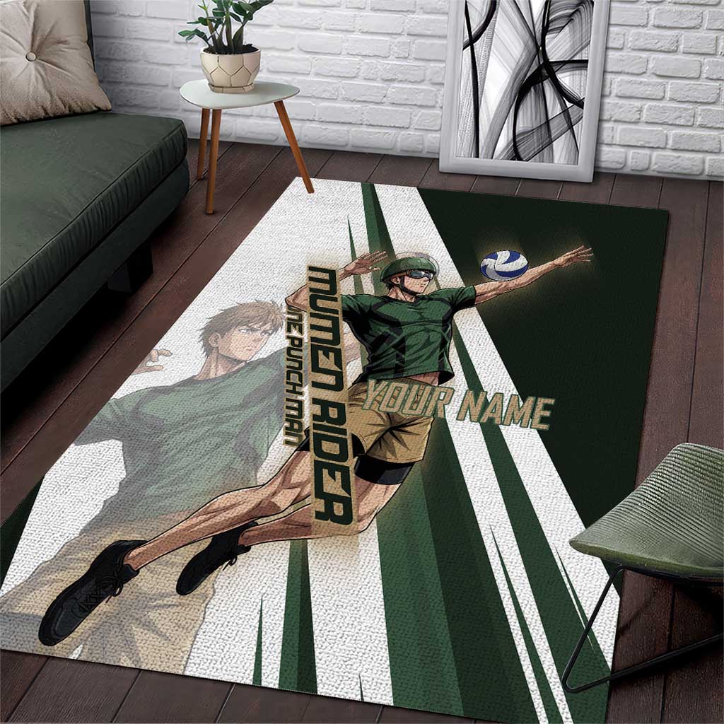 Personalized Mumen Rider Volleyball Area Rug Saitama Anime