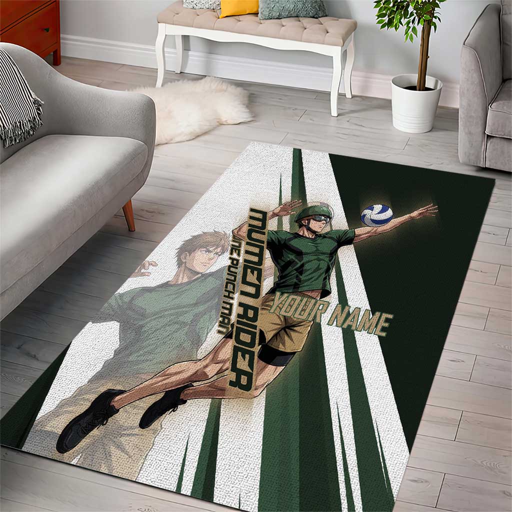 Personalized Mumen Rider Volleyball Area Rug Saitama Anime