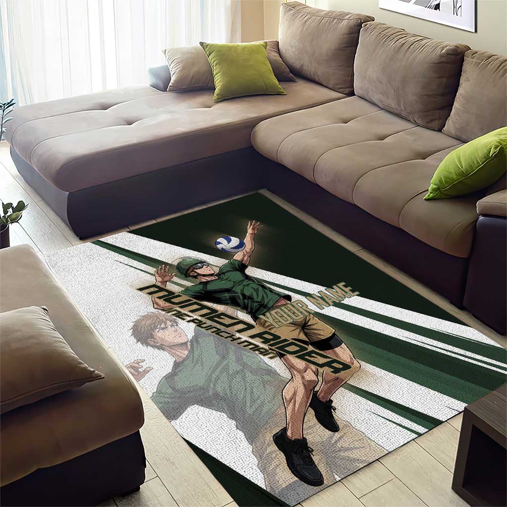 Personalized Mumen Rider Volleyball Area Rug Saitama Anime