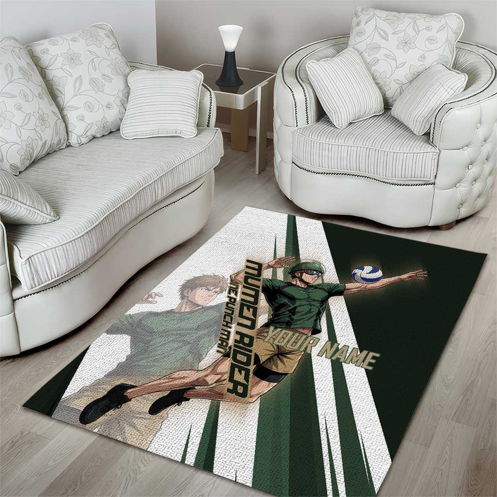 Personalized Mumen Rider Volleyball Area Rug Saitama Anime