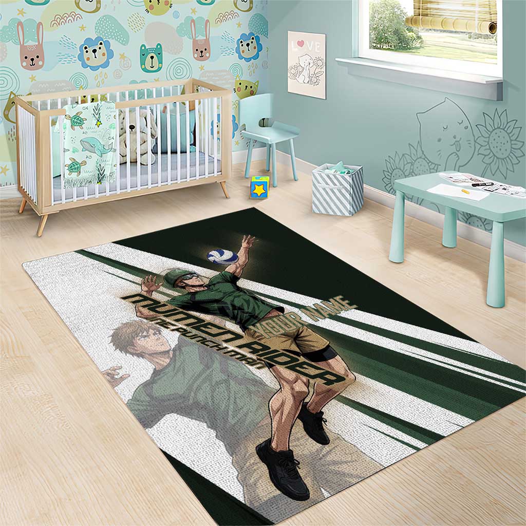 Personalized Mumen Rider Volleyball Area Rug Saitama Anime