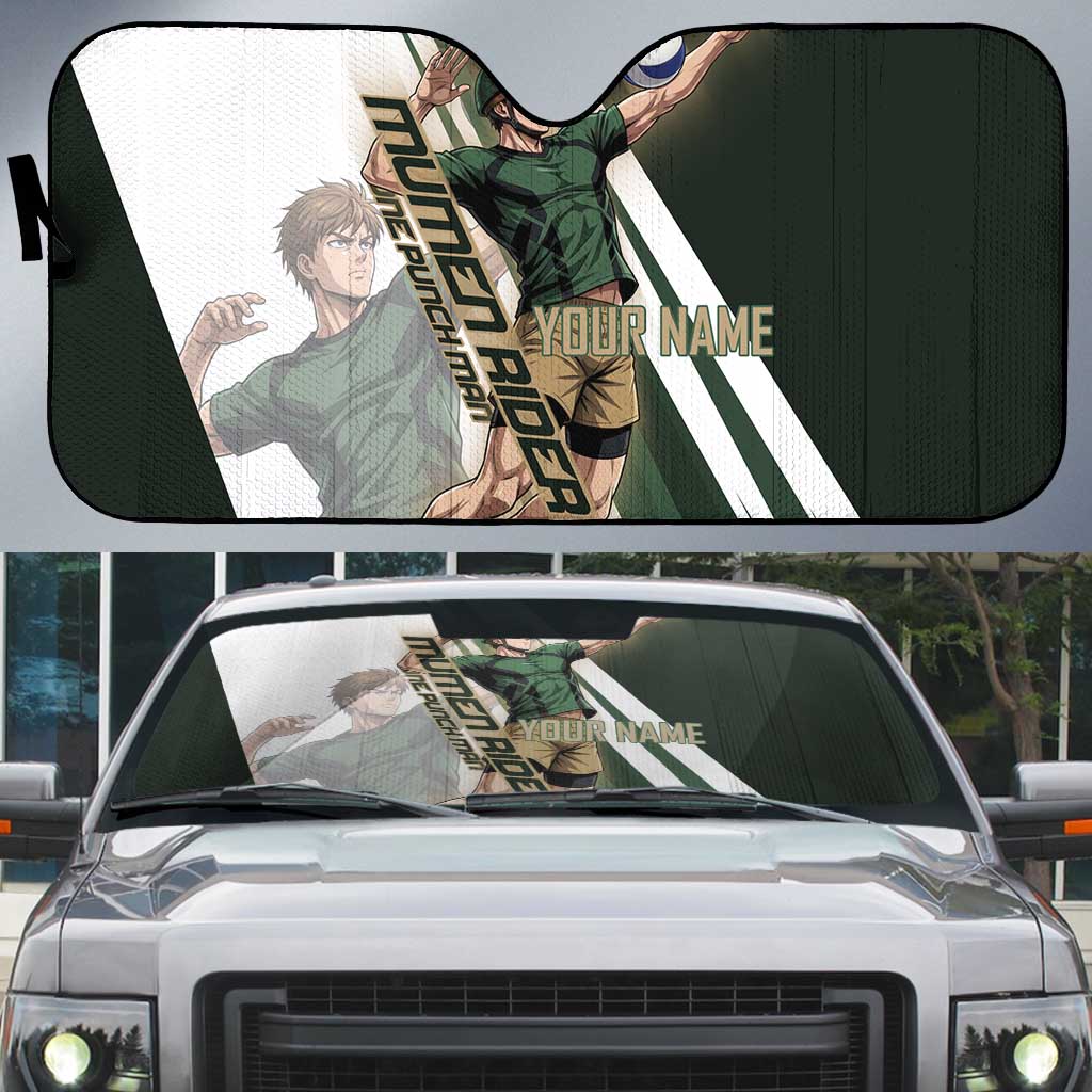 Personalized Mumen Rider Volleyball Auto Sun Shade Saitama Anime