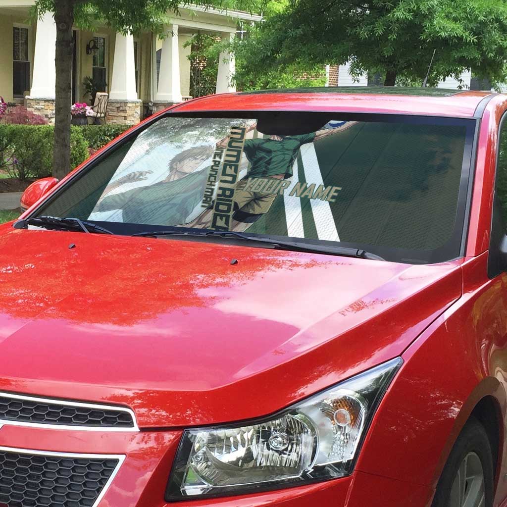 Personalized Mumen Rider Volleyball Auto Sun Shade Saitama Anime