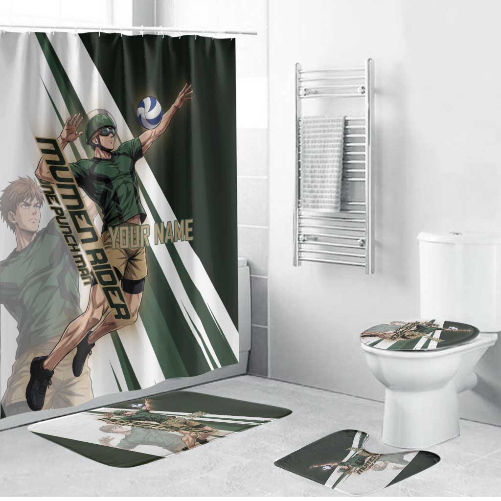 Personalized Mumen Rider Volleyball Bathroom Set Saitama Anime
