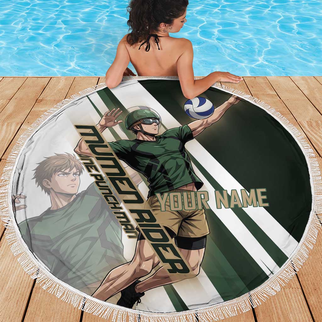 Personalized Mumen Rider Volleyball Beach Blanket Saitama Anime