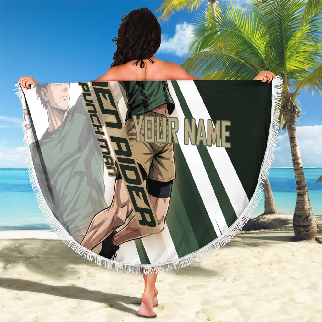 Personalized Mumen Rider Volleyball Beach Blanket Saitama Anime