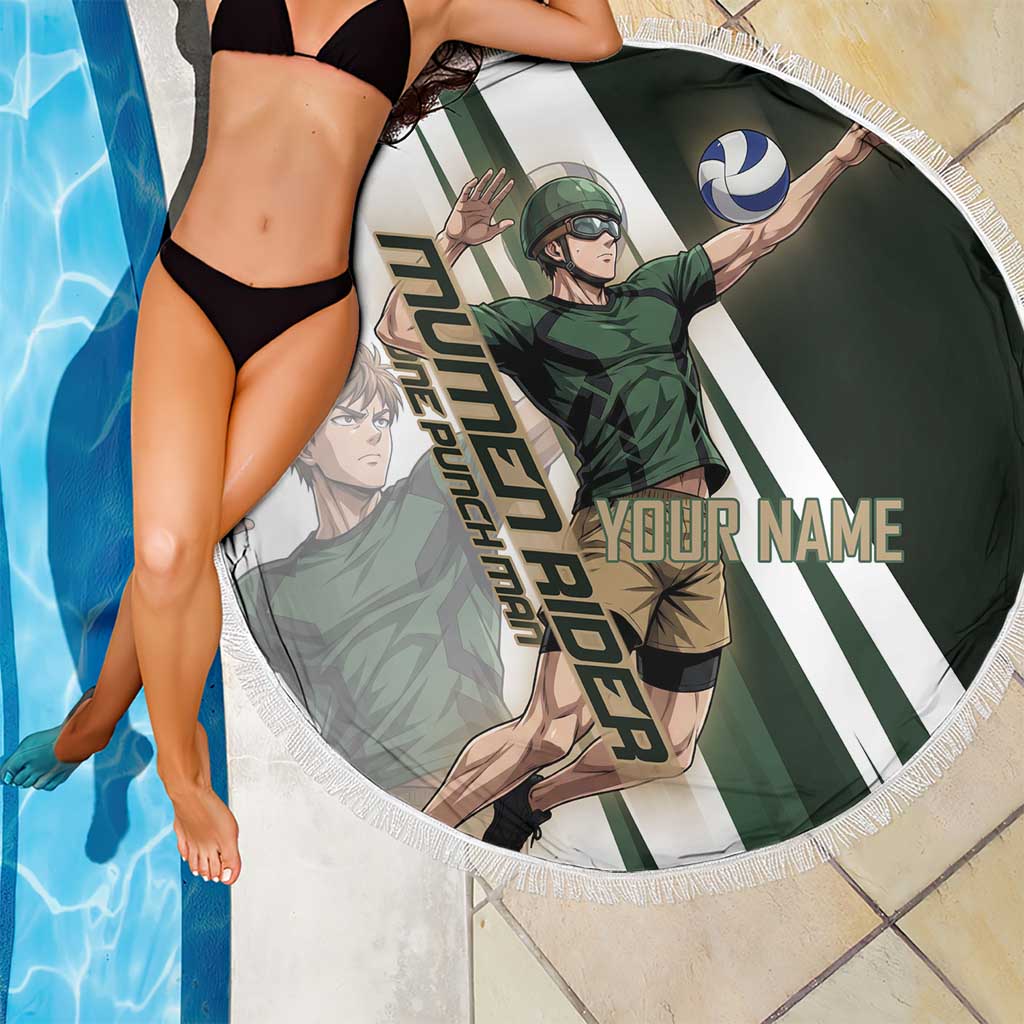 Personalized Mumen Rider Volleyball Beach Blanket Saitama Anime