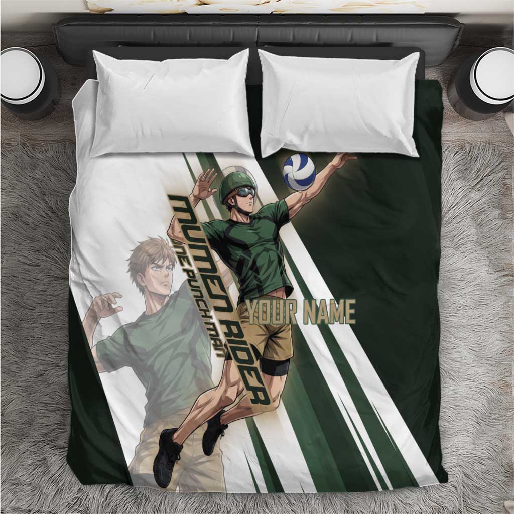 Personalized Mumen Rider Volleyball Bedding Set Saitama Anime