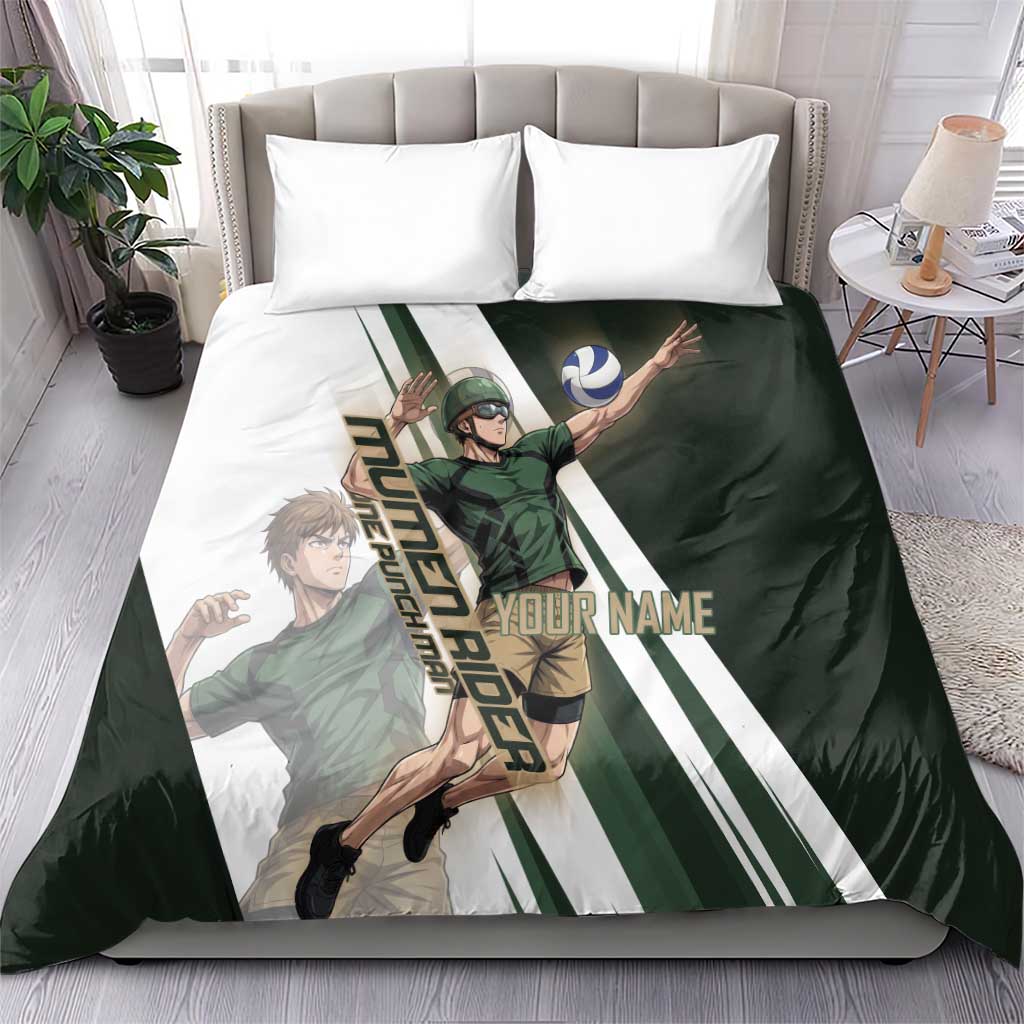 Personalized Mumen Rider Volleyball Bedding Set Saitama Anime