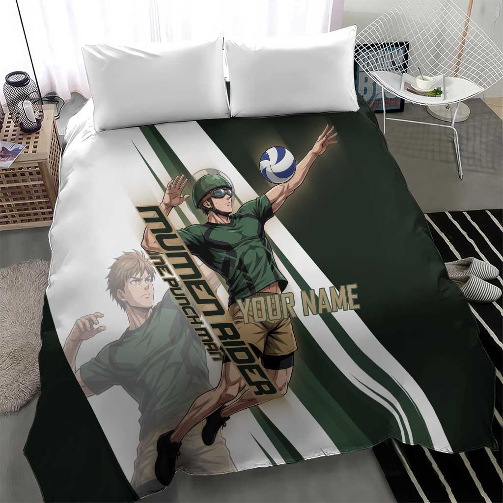 Personalized Mumen Rider Volleyball Bedding Set Saitama Anime
