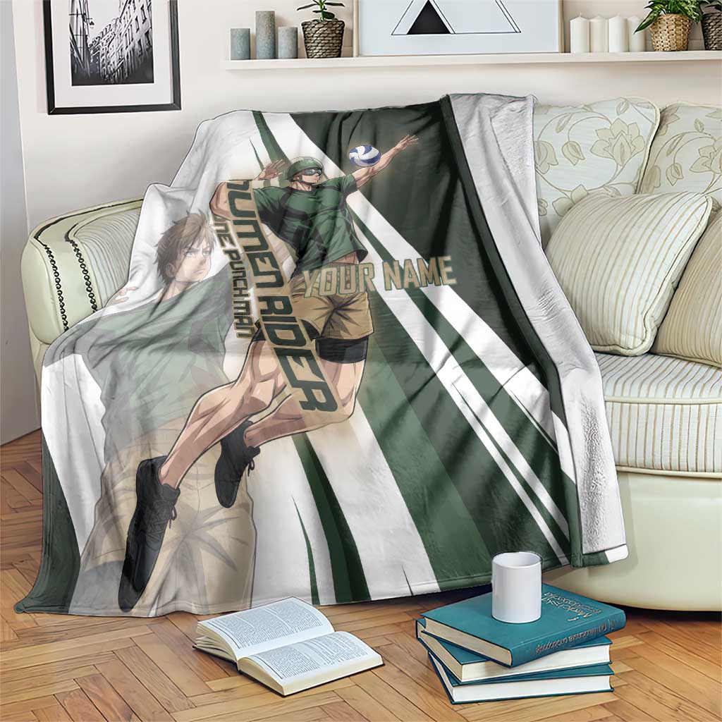 Personalized Mumen Rider Volleyball Blanket Saitama Anime