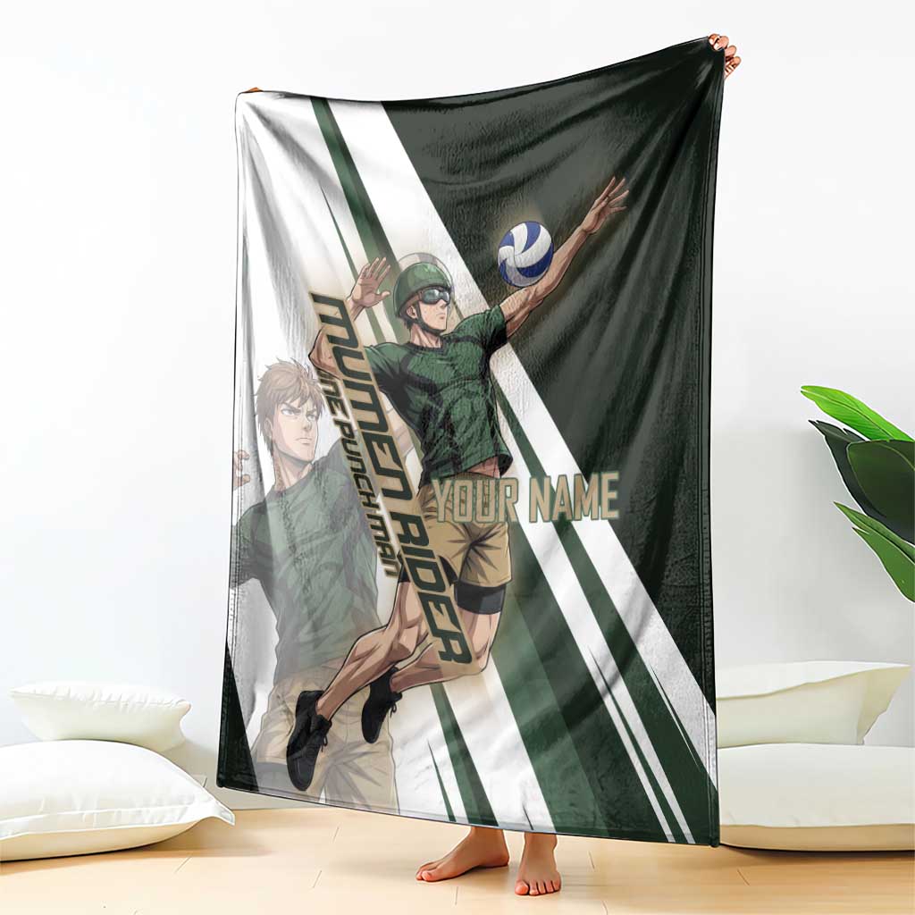 Personalized Mumen Rider Volleyball Blanket Saitama Anime