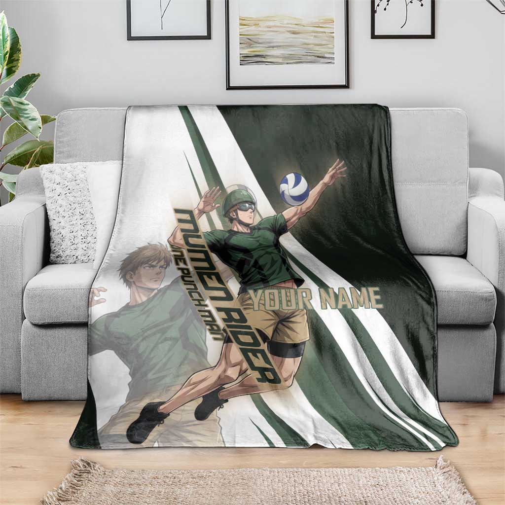 Personalized Mumen Rider Volleyball Blanket Saitama Anime