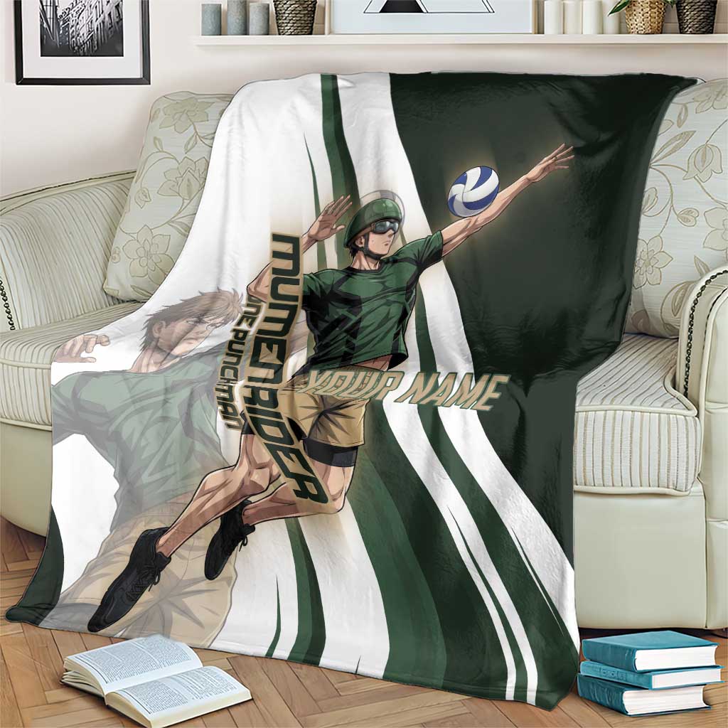 Personalized Mumen Rider Volleyball Blanket Saitama Anime