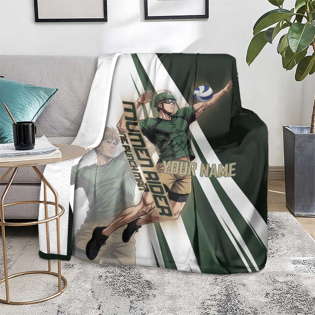 Personalized Mumen Rider Volleyball Blanket Saitama Anime