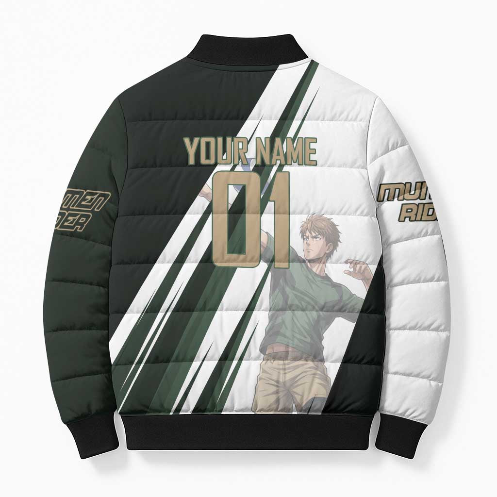Personalized Mumen Rider Volleyball Bomber Puffer Jacket Saitama Anime