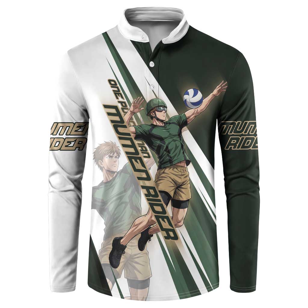 Personalized Mumen Rider Volleyball Button Sweatshirt Saitama Anime