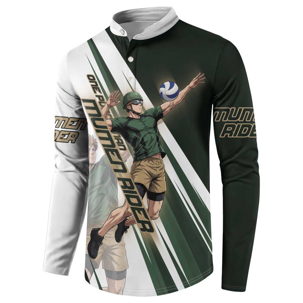 Personalized Mumen Rider Volleyball Button Sweatshirt Saitama Anime