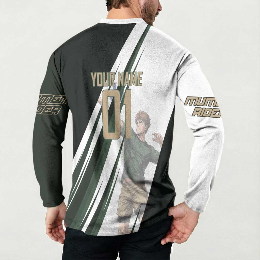 Personalized Mumen Rider Volleyball Button Sweatshirt Saitama Anime