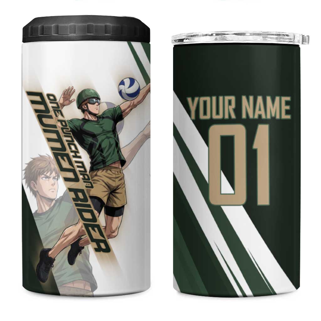 Personalized Mumen Rider Volleyball 4 in 1 Can Cooler Tumbler Saitama Anime