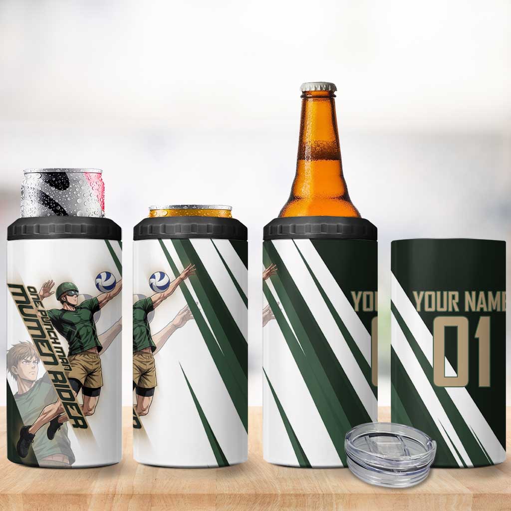 Personalized Mumen Rider Volleyball 4 in 1 Can Cooler Tumbler Saitama Anime
