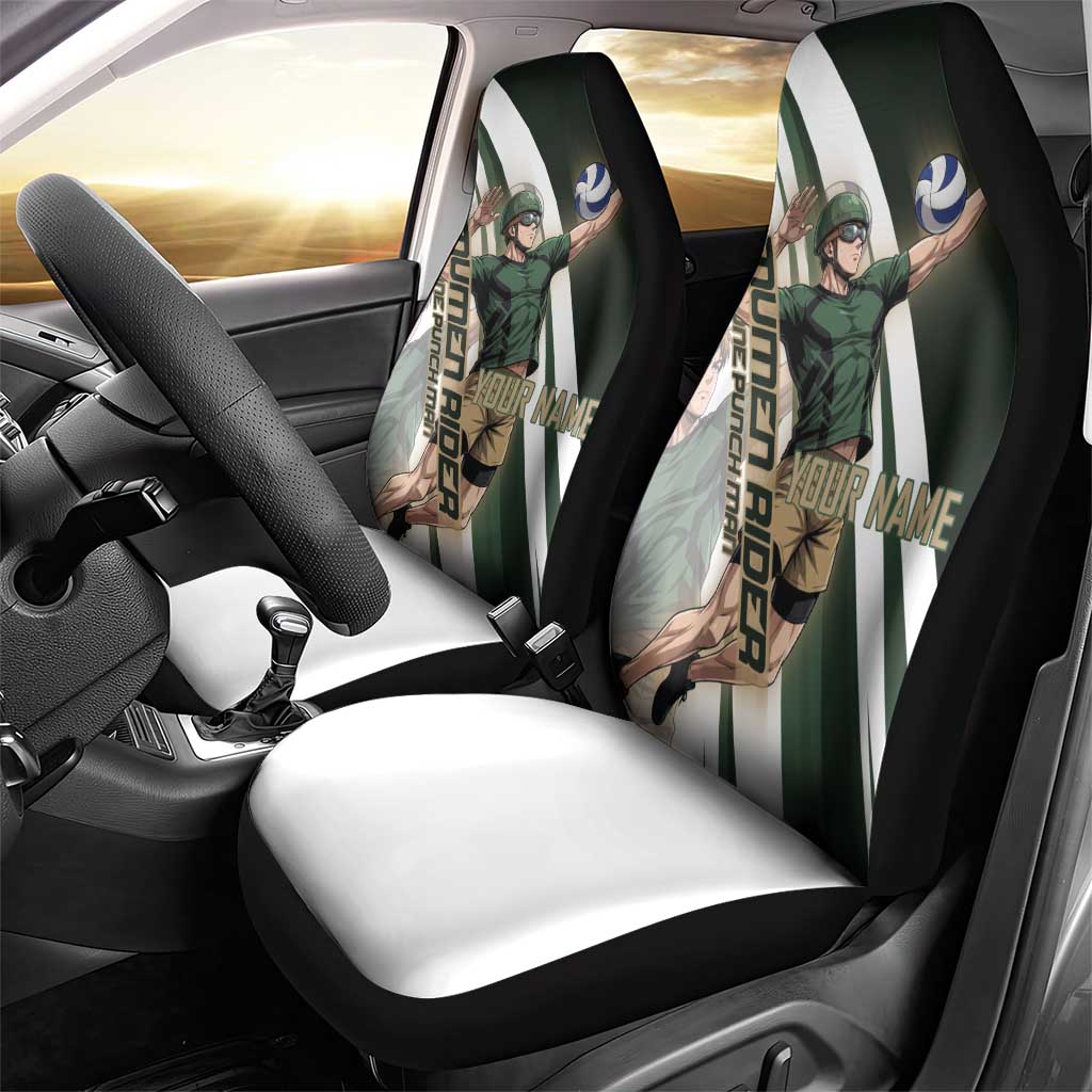 Personalized Mumen Rider Volleyball Car Seat Cover Saitama Anime
