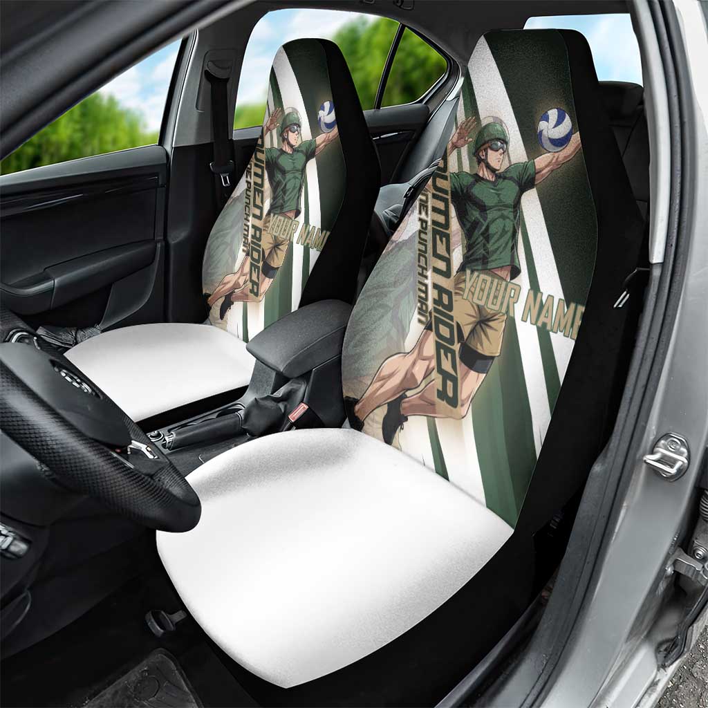 Personalized Mumen Rider Volleyball Car Seat Cover Saitama Anime