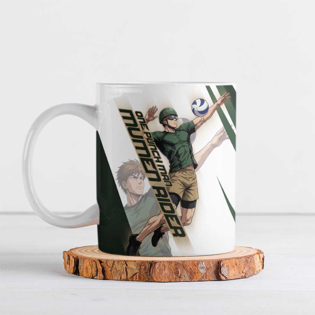 Personalized Mumen Rider Volleyball Ceramic Mug Saitama Anime