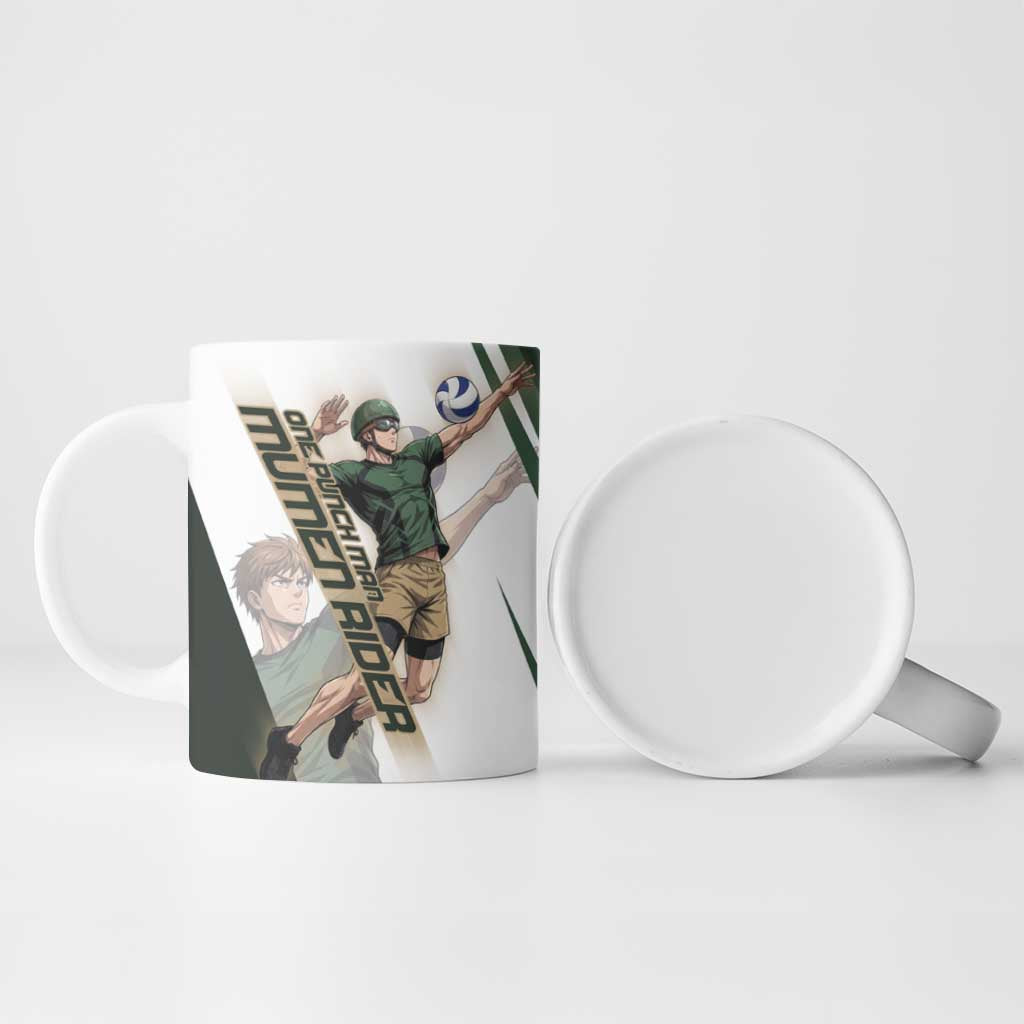 Personalized Mumen Rider Volleyball Ceramic Mug Saitama Anime