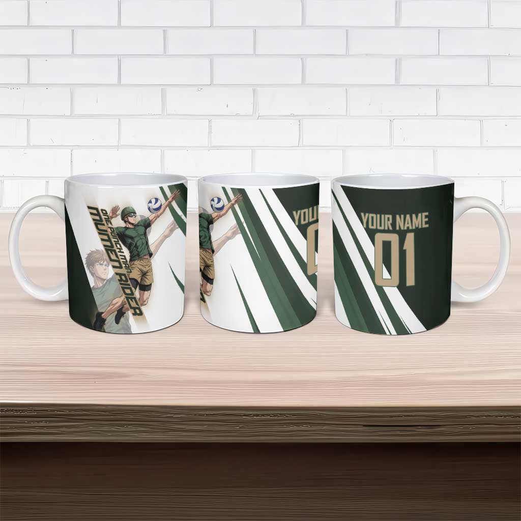 Personalized Mumen Rider Volleyball Ceramic Mug Saitama Anime