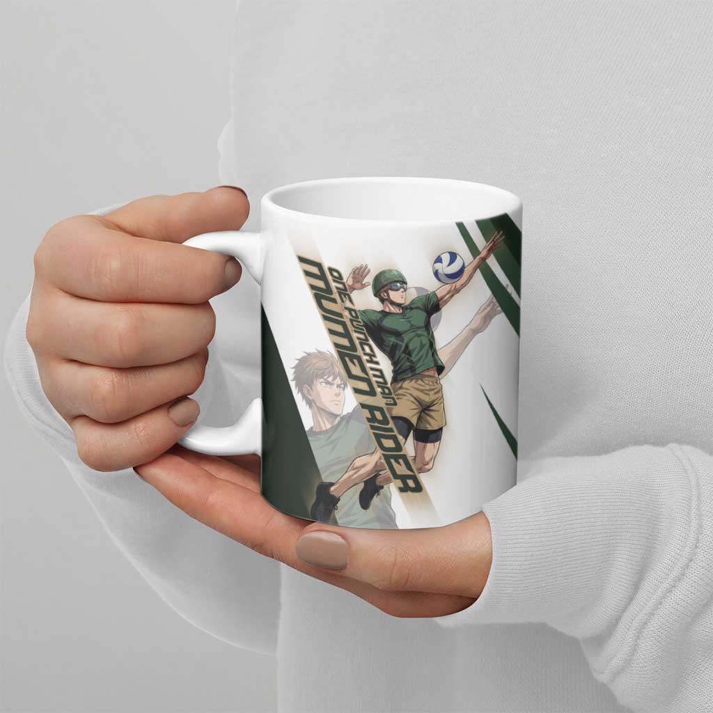 Personalized Mumen Rider Volleyball Ceramic Mug Saitama Anime