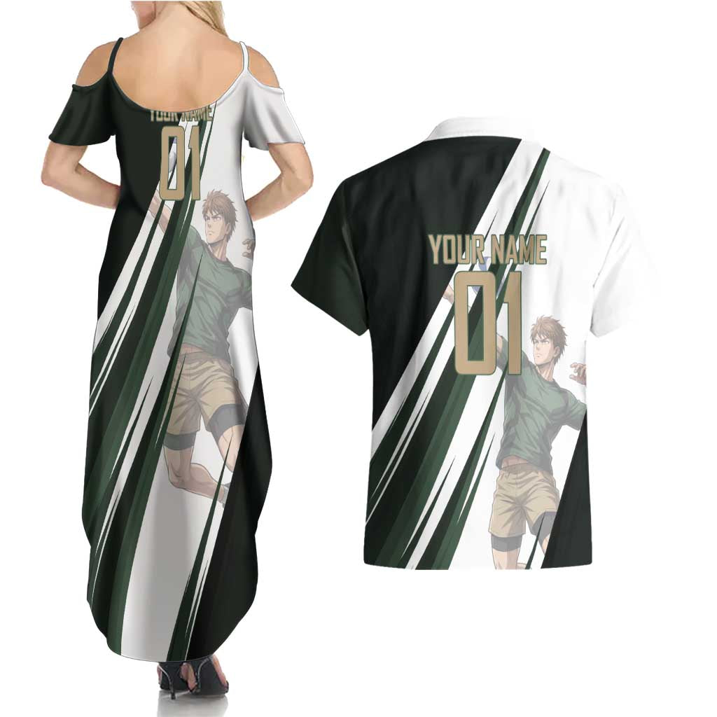 Personalized Mumen Rider Volleyball Couples Matching Summer Maxi Dress and Hawaiian Shirt Saitama Anime