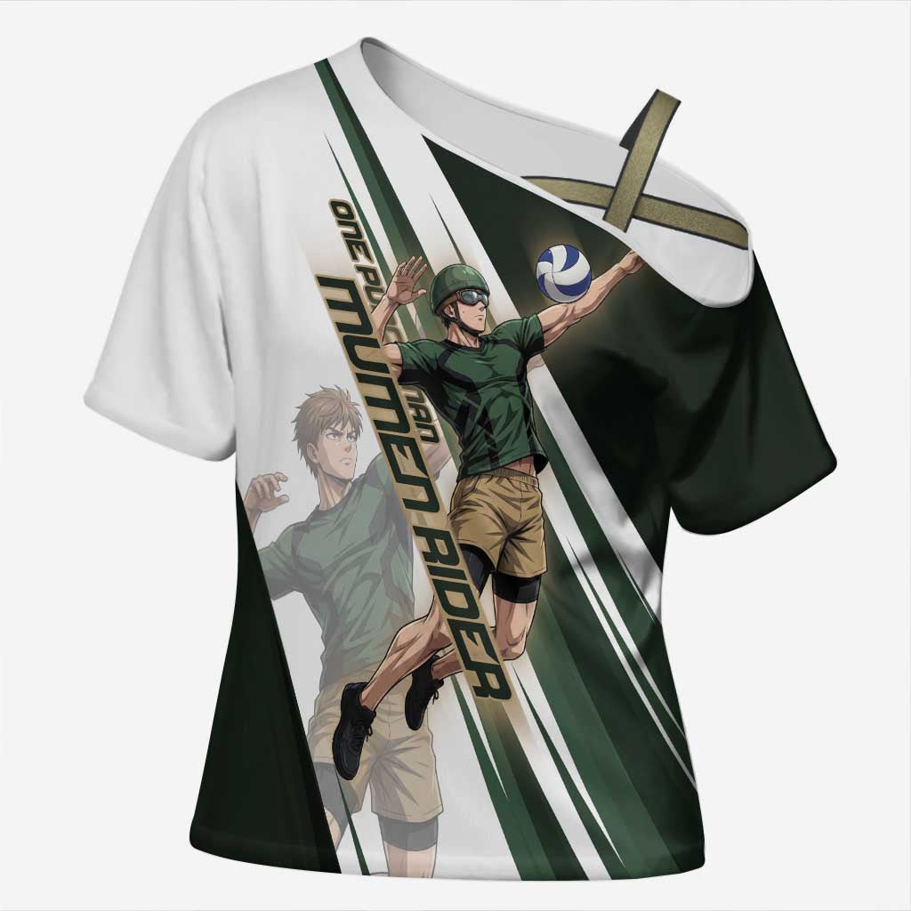 Personalized Mumen Rider Volleyball Cross Shoulder Shirt Saitama Anime