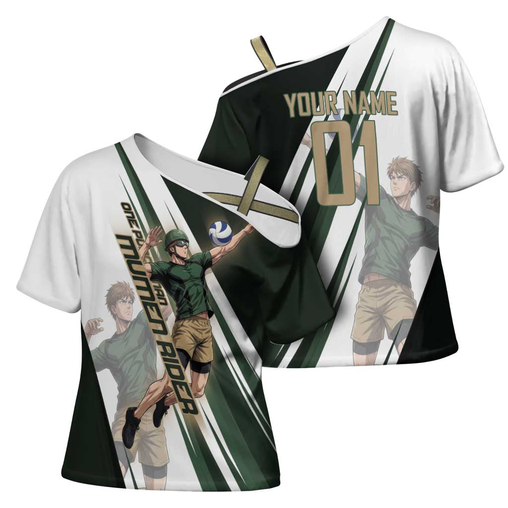 Personalized Mumen Rider Volleyball Cross Shoulder Shirt Saitama Anime