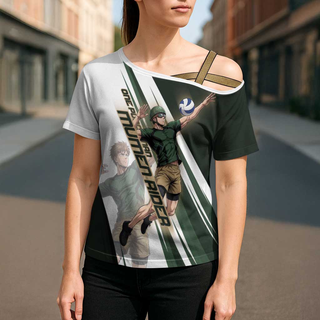 Personalized Mumen Rider Volleyball Cross Shoulder Shirt Saitama Anime