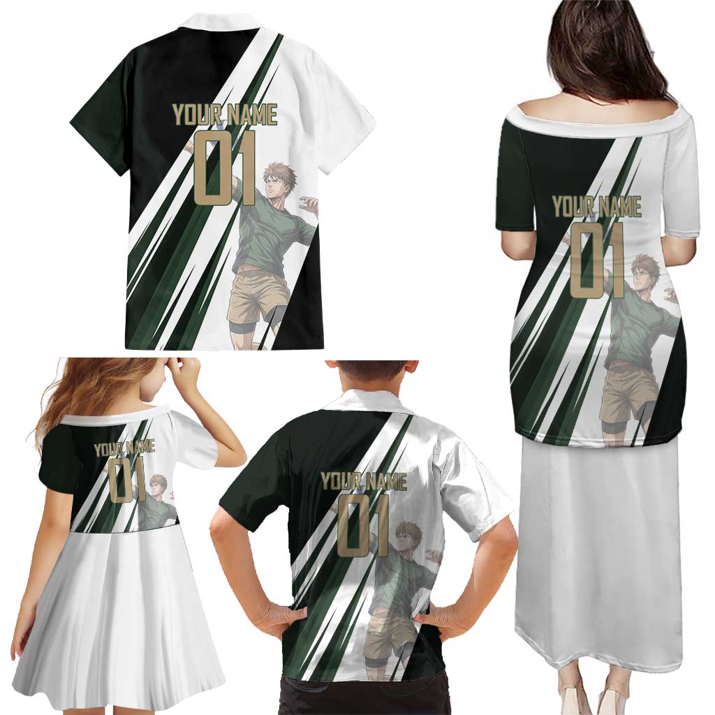 Personalized Mumen Rider Volleyball Family Matching Puletasi and Hawaiian Shirt Saitama Anime