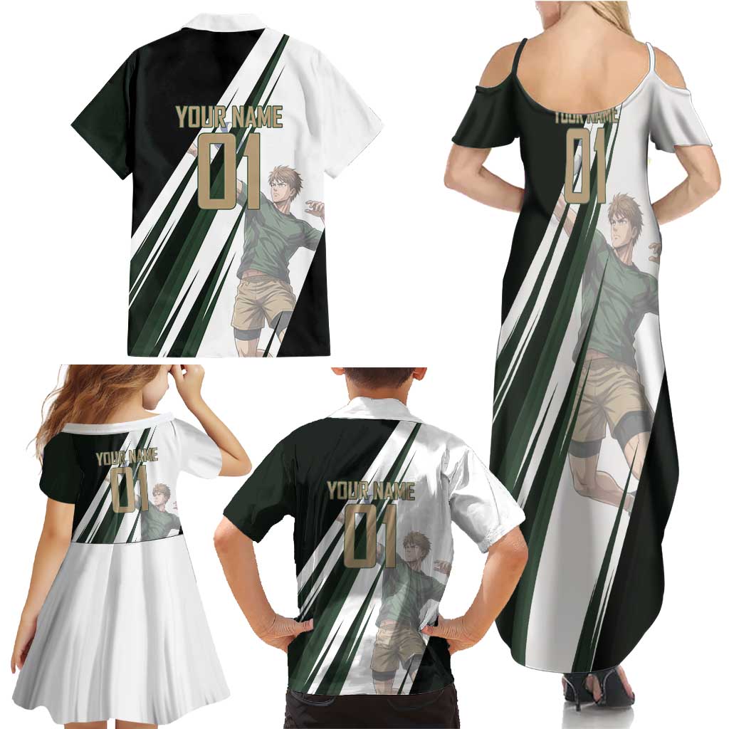 Personalized Mumen Rider Volleyball Family Matching Summer Maxi Dress and Hawaiian Shirt Saitama Anime
