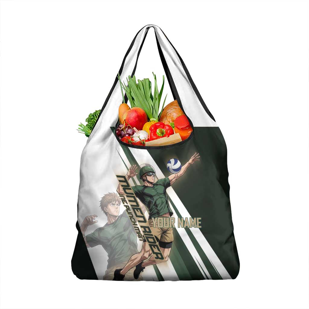 Personalized Mumen Rider Volleyball Grocery Bag Saitama Anime