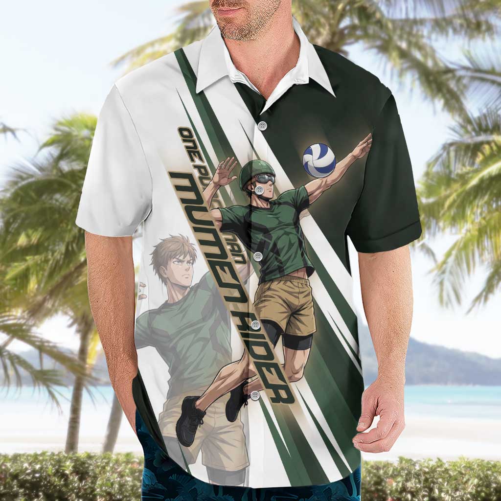 Personalized Mumen Rider Volleyball Hawaiian Shirt Saitama Anime